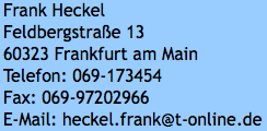 Adresse von Frank Heckel